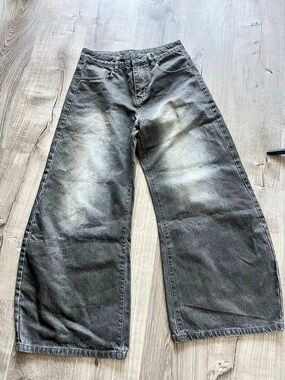supermade Wide Leg Gray Jeans